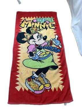 Vintage 80's Franco Disney Minnie Mouse Beach Towel